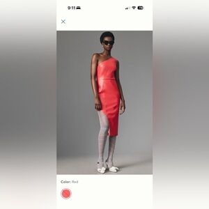 Cool Red One-Shoulder Dress